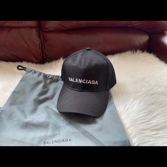 BALENCIAGA Adjustable Black Designer Baseball Cap Unisex Hat - Picture 3 of 7
